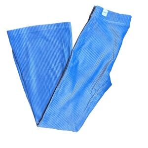 aerie Women's Groove On Velour High Waisted Ribbed Flare Leg Pant Size Small NWT